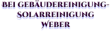 Bei gebäudereinigung- Solarreinigung Weber