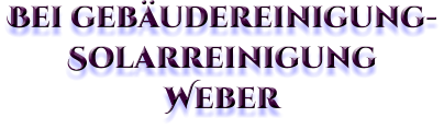 Bei gebäudereinigung- Solarreinigung Weber